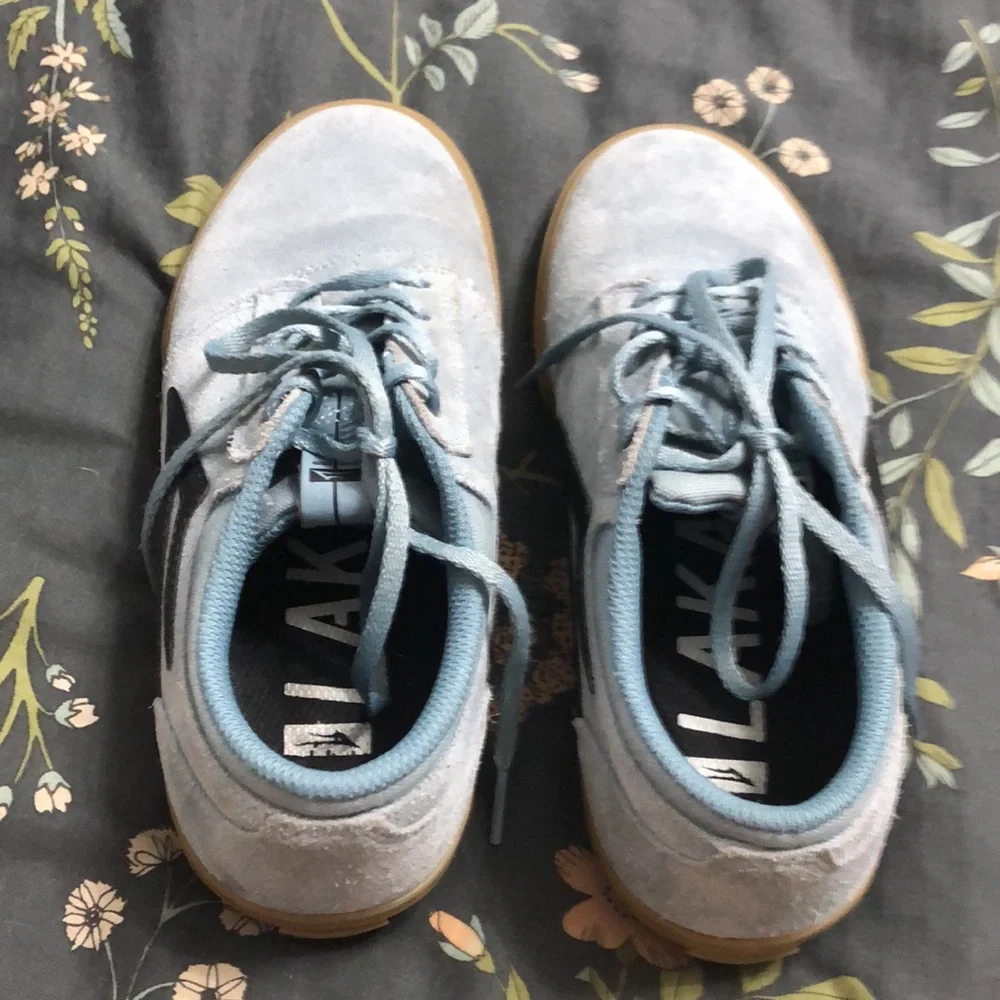 Lakai Limited Griffin Skate Shoes/Sneakers in Light Blue Suede and Brown - Picture 8 of 15